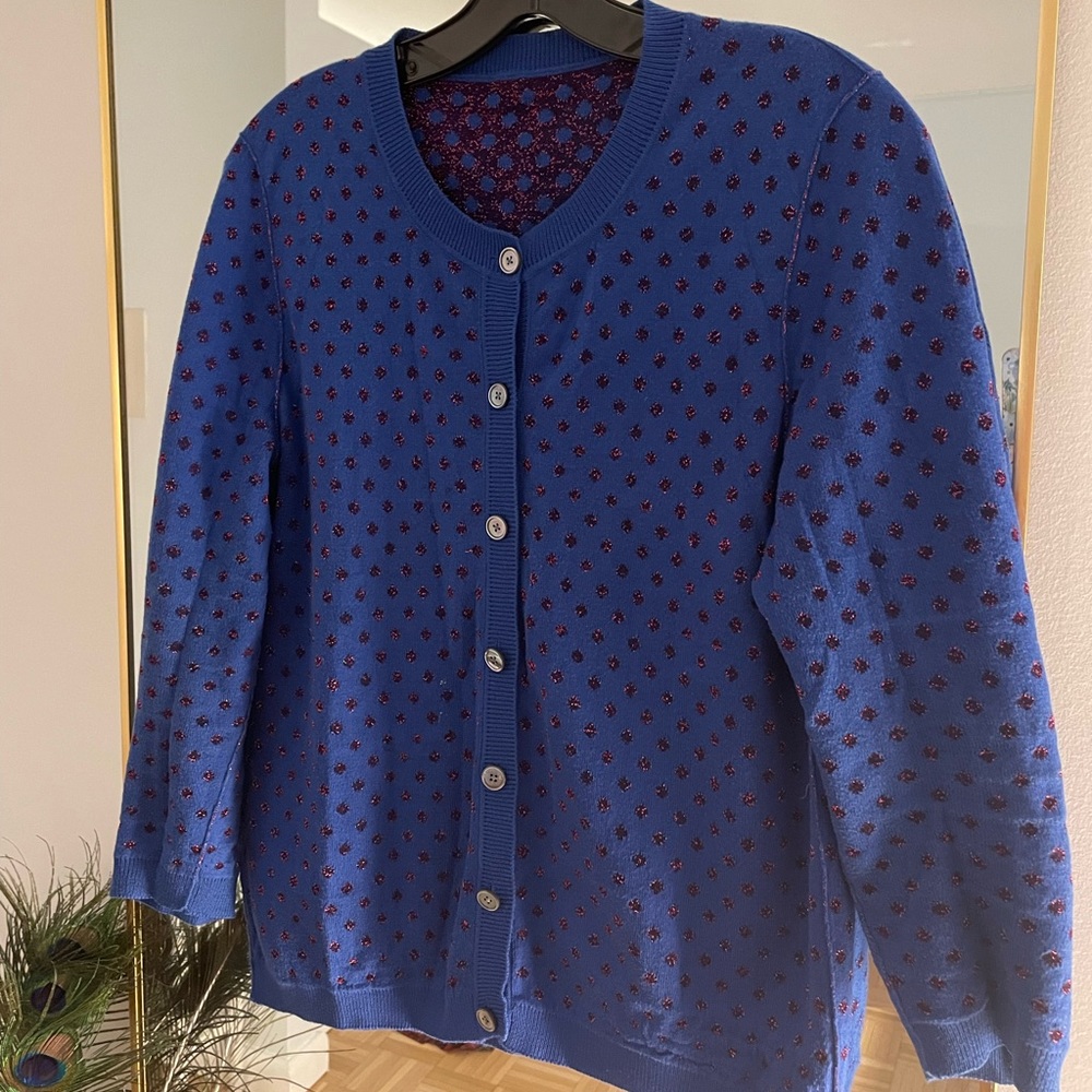 Marc Jacobs - Reversible Sparkle Cardigan with Polka Dots (US M)